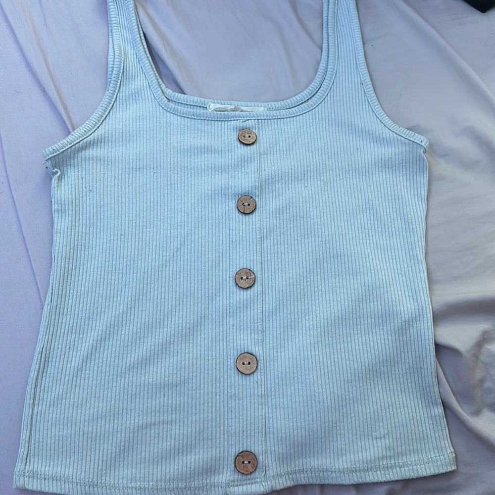 medium blue tank top